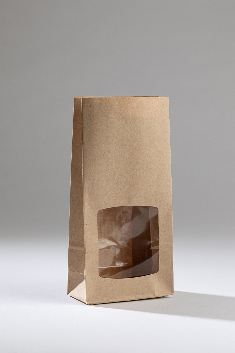 Sacs marron extra résistant à la graisse avec fenêtre - Image 2